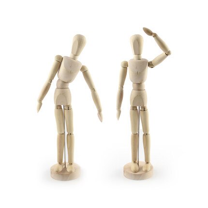 4.5/5.5/8/12/16 inch cartoon wooden puppet toy humanoid art sketch model painting art supplies 1 piece