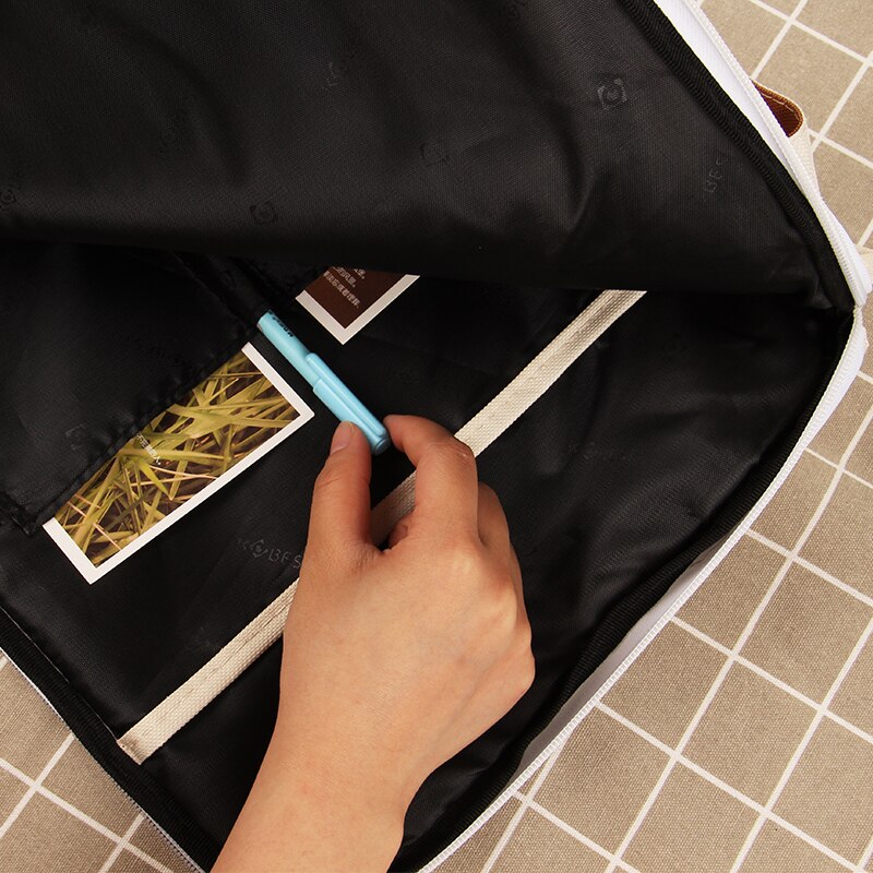 A4 Briefcase File Folder Simple Document Bag Durable IPAD Handbag Zipper Office Student Study Bag Portfolio Escolar