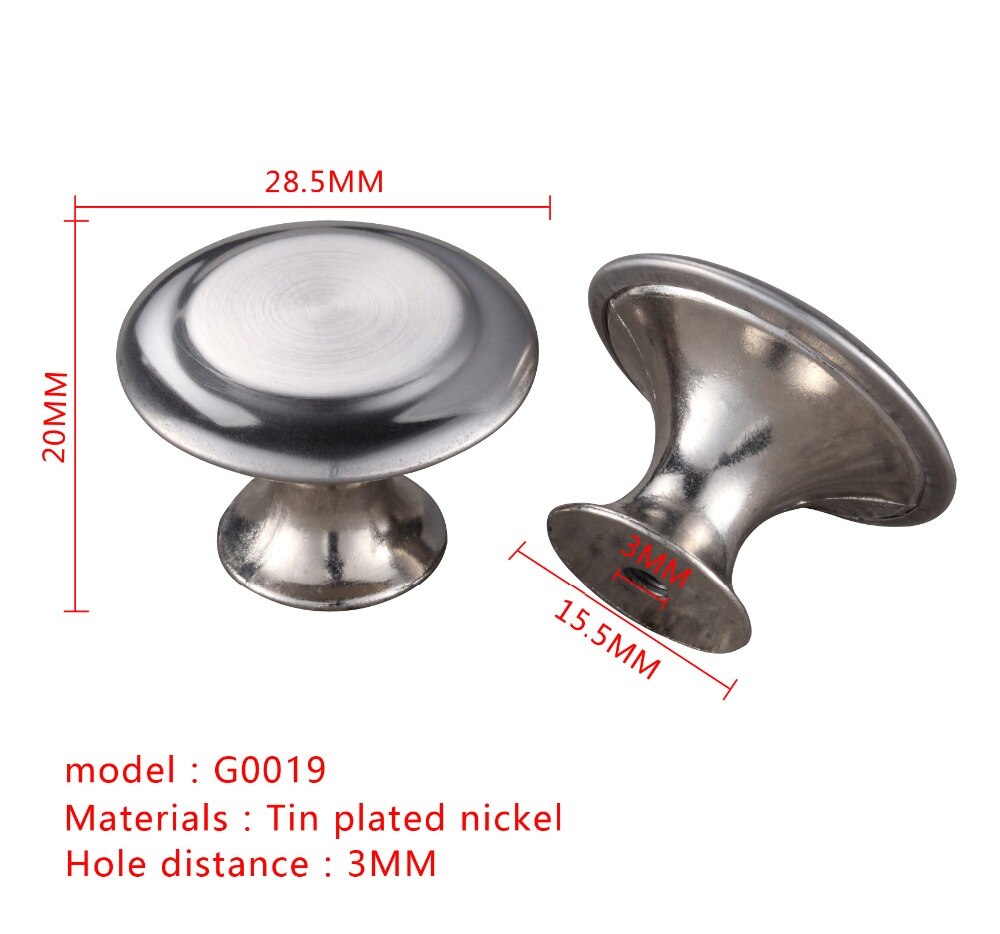 Myhomera Cabinet Knob Stainless Steel Cupboard Pullers Drawer Knobs Furniture Wardrobe Round Handle Kitchen Door Pulls Hardware