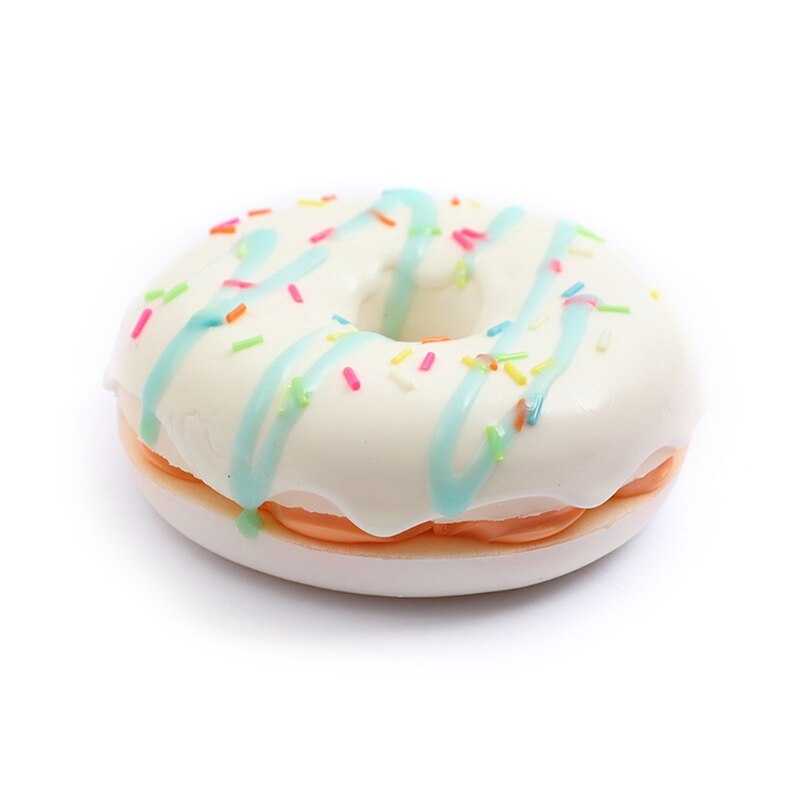 Double Jam Circle Bread Squishy Toy Squeeze Squishi Toy Slow Rising Stress 97BD