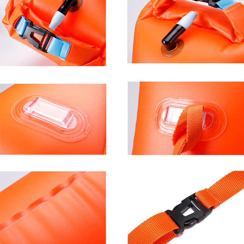 Inflatable Flotation Bag Life Buoy PVC Waterproof Dry Bag Swimming Backpack Kayak Rafting Drifting Camping Hiking Diving Storage