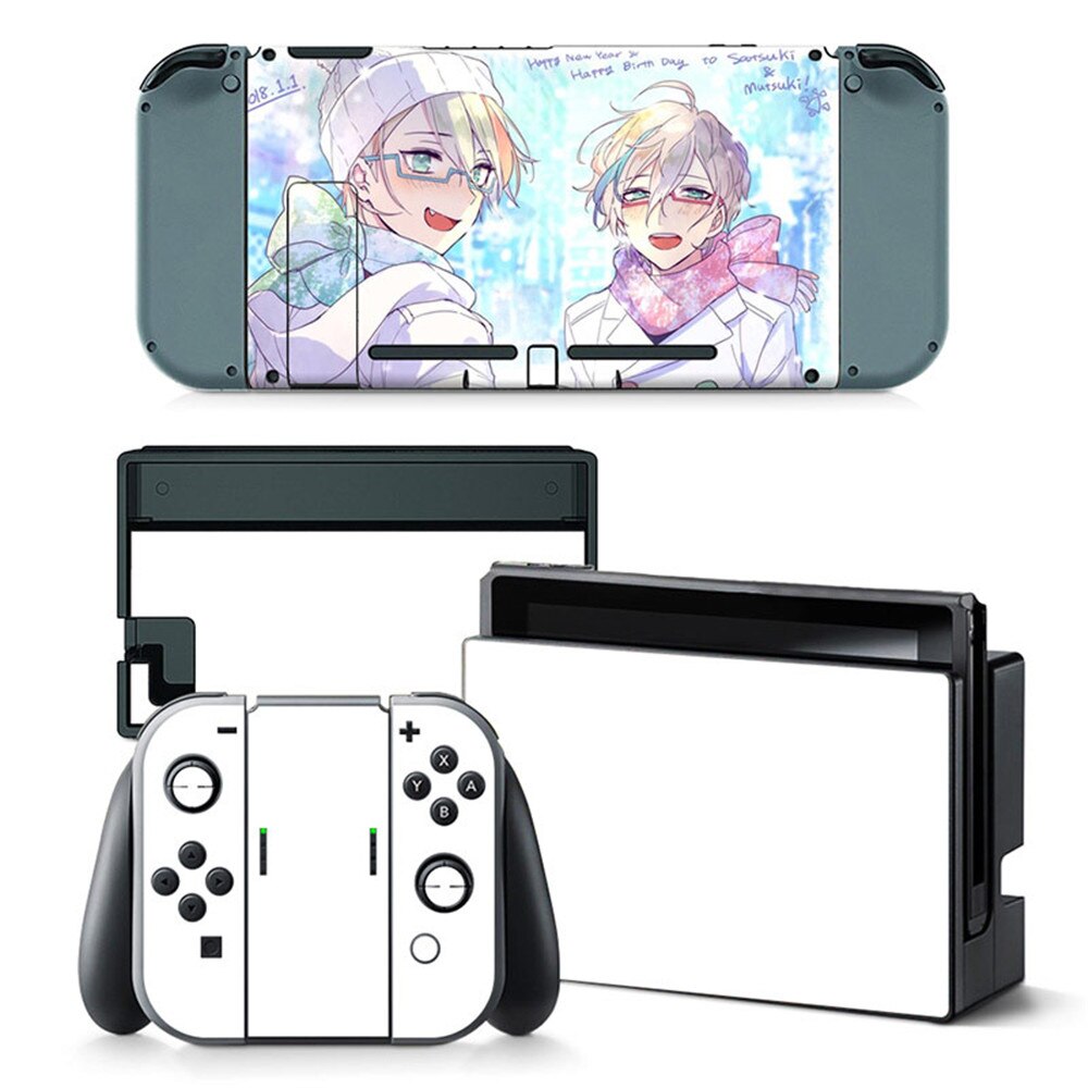 Factory supply directly grey camo skin stickers for Nintendo Switch console game decals: TN-switch-5312