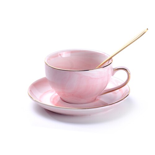 Blomsterte 6 koppar set , 2 koppar kaffekopp, enkel bubbelkokt frukt te tekanna 4 koppar set kaffekoppar set tekopp: A -1