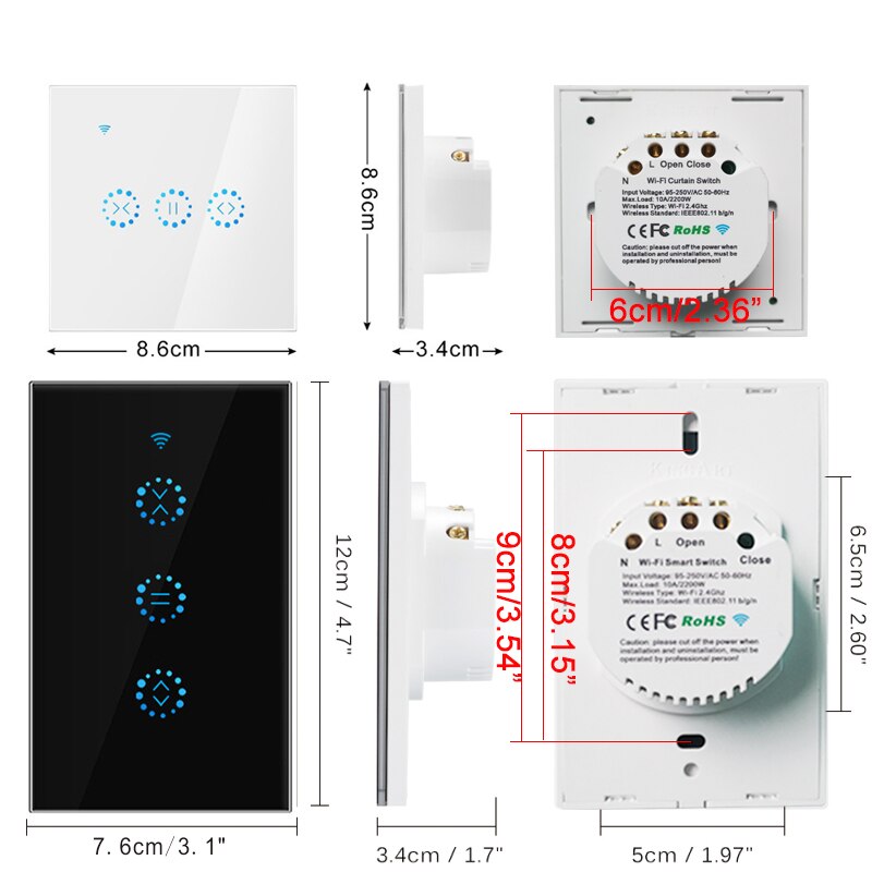 eWeLink WiFi Curtain Blind Switch for Roller Shutter Electric motor Google Assistant Alexa Voice Control DIY Smart Home EU/US