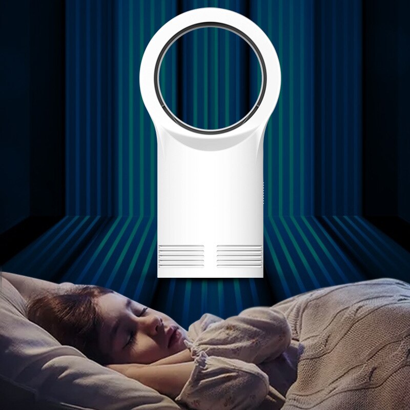 Mini home heater portable electric air heater 2S winter fast heating heater desktop home leafless fan: White / AU