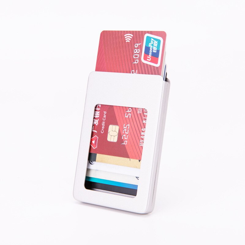 Minimalist Slim Card Holder for Men and Women Aluminum Alloy Card Case Credit Card Holder Box