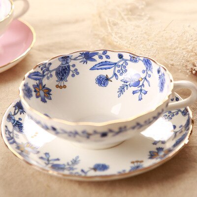 Europese Bone China Kopje Koffie Set Fruit Patroon Grandado