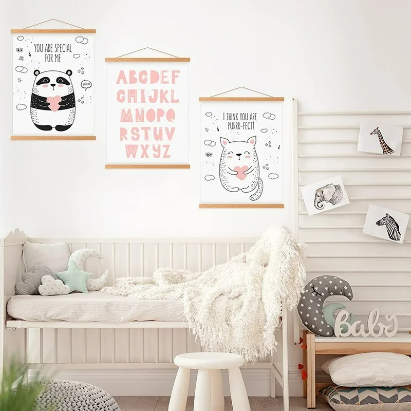 Houten fotolijsten DIY magnetische frame fotohangers ophangset voor posters canvas prints kunstwerk voor kamer interieur kunst aan de muur