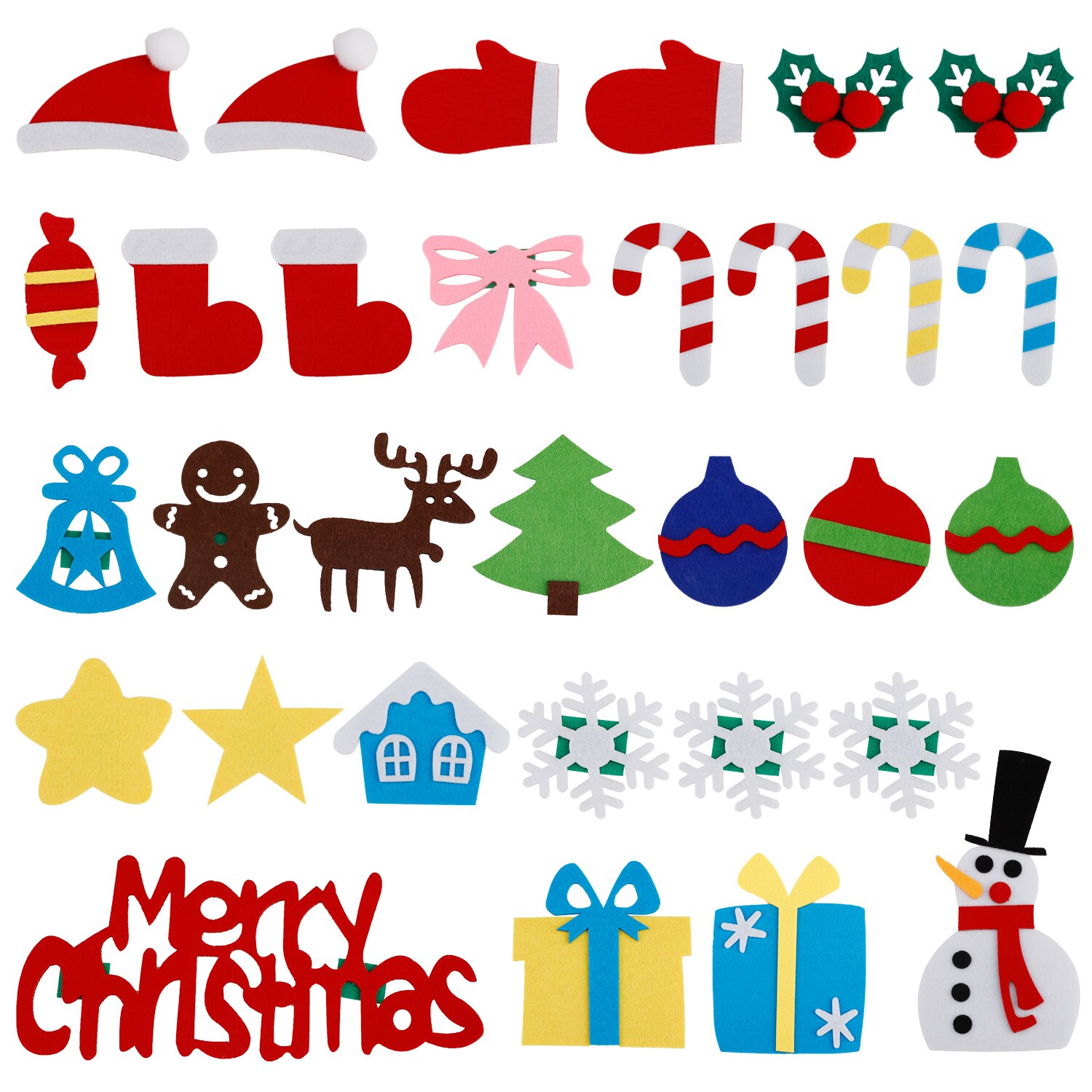 Felt Christmas Tree Kids Year Artificial Tree Christmas Ornaments Decor For Home DIY Christmas Tree