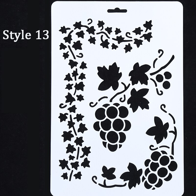 10Pcs Drawing Painting Stencils Scale Template Set 8.3 X 11.7 inch, Plastic Shape Scrapbook Stencils Graphics Stencils for Child: Style 13