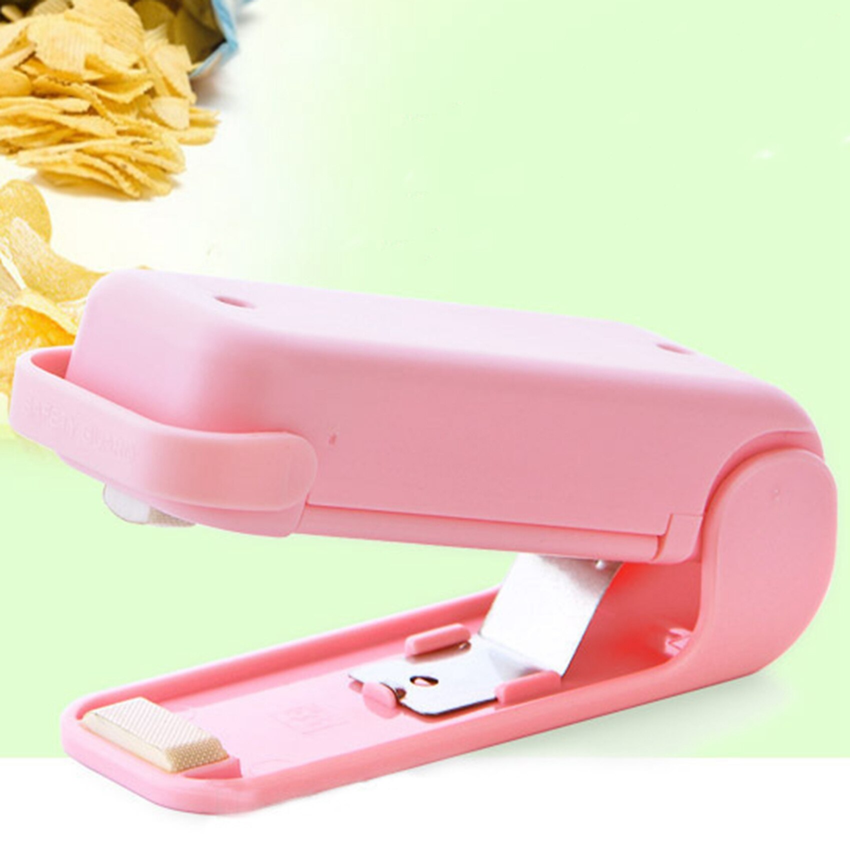Mini Machine à sceller Portable, pour sceller les sacs de snacks ménagers, sac de rangement de cuisine, Clip d'emballage blanc
