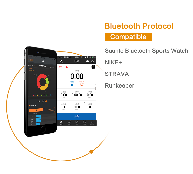 Magene mhr10 sensor de frequência cardíaca, modo duplo ant + bluetooth 4.0 com alça no peito