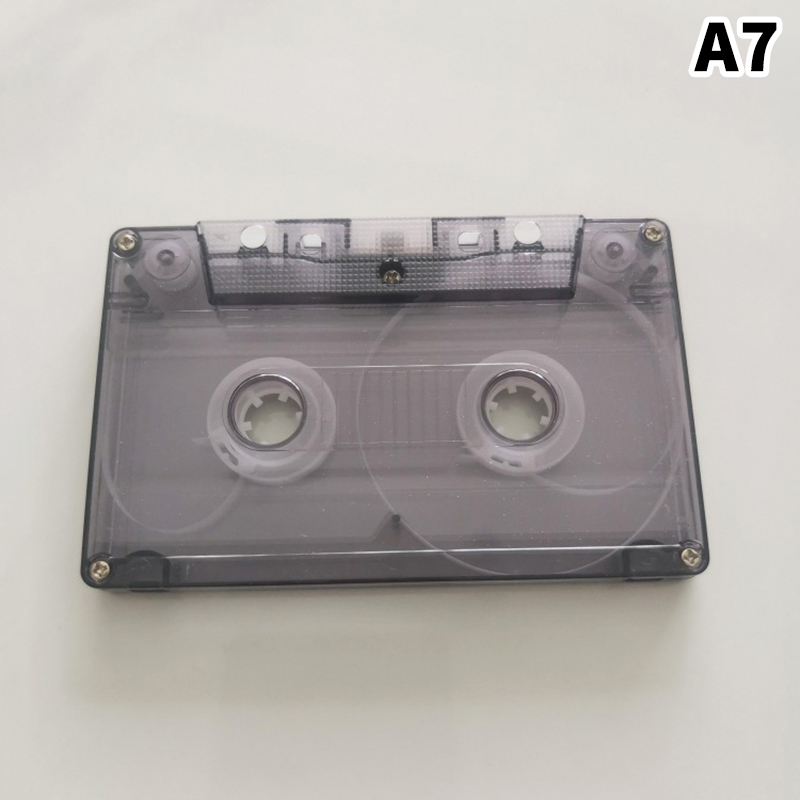 Popular Cassette Tape Transparent Storage Box Audio Magnetic Recording Blank Tape Case Dustproof Box 1Pc: Dark Grey
