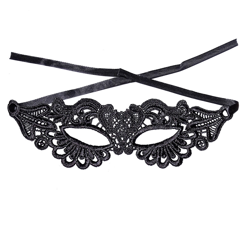 Svart sexy blondere maske maskerade maske til karneval halloween mardi øyemaske halv ansikt ball fest masker festlig festutstyr