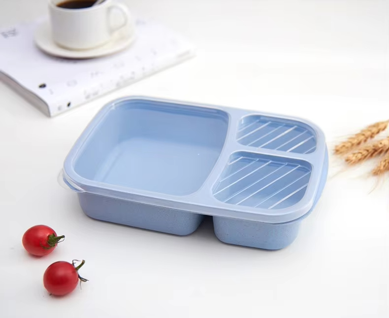 Separate Lunch Box Portable Bento Box Lunchbox Leakproof Food Container Microwave Oven Dinnerware For Kids School Adult Office: Silver