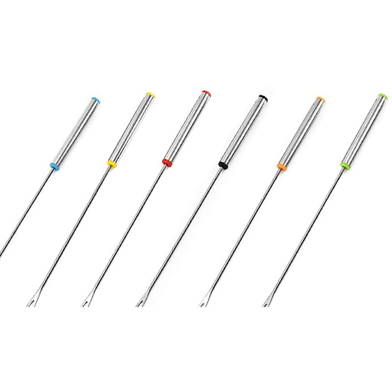 12 bâtons de torréfaction de guimauve, 9.45 pouces de Long en acier inoxydable fourchettes brochettes de -Dog prolongeant