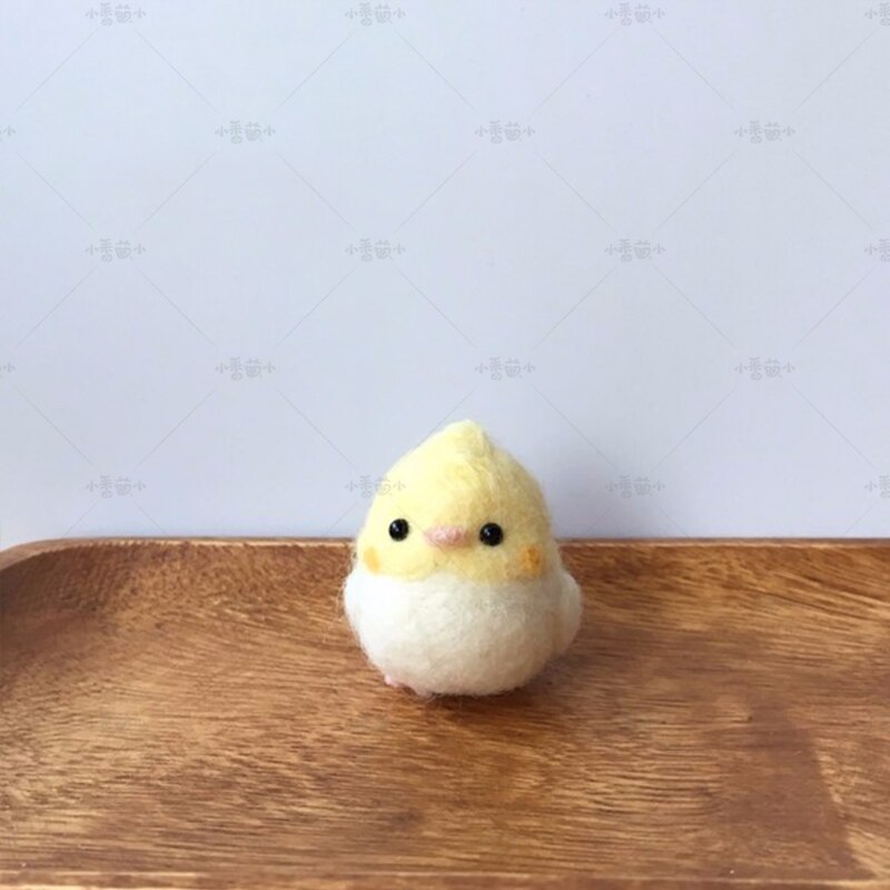 Cute Birds Wool Felt Craft DIY Non Finished Poked Set Handcraft Kit for Needle Material Pack: C