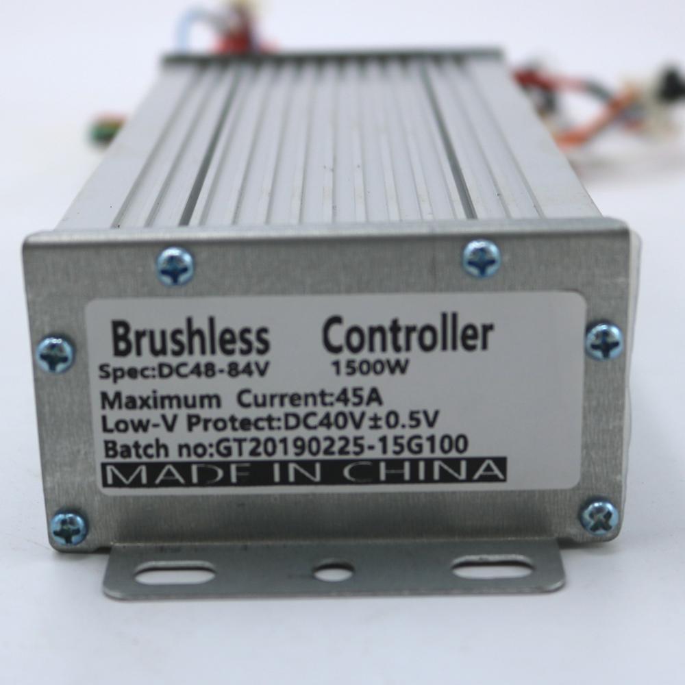 Controlador de motor BLDC 48V-84V, 1000W y 45Amax, Controlador de velocidad sin escobillas para bicicleta eléctrica, compatible con motores sin sensor