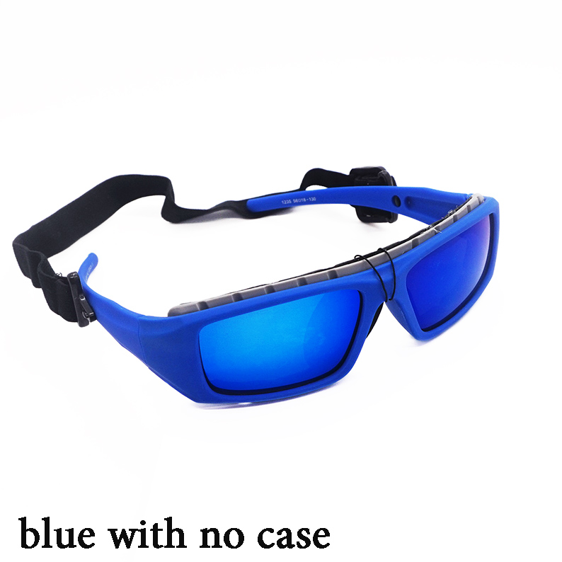 Skidglasögon sportsolglasögon med fodral skidglasögon unisex utomhusglasögon set lätt och bekvämt märke: Blå inget fall