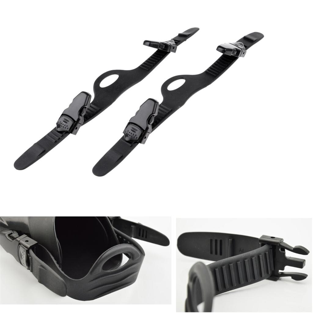 Scuba Diving Snorkeling Rubber Fin Strap & Quick Release Buckles Replacement Accessories 3 Sizes Available