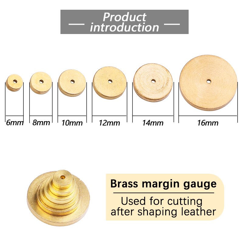 MIUSIE 6 Pcs Set Circular Alignment Regulation Position Gauge Margin Gauge, Marking, Positioning, Brass Margin Gauge