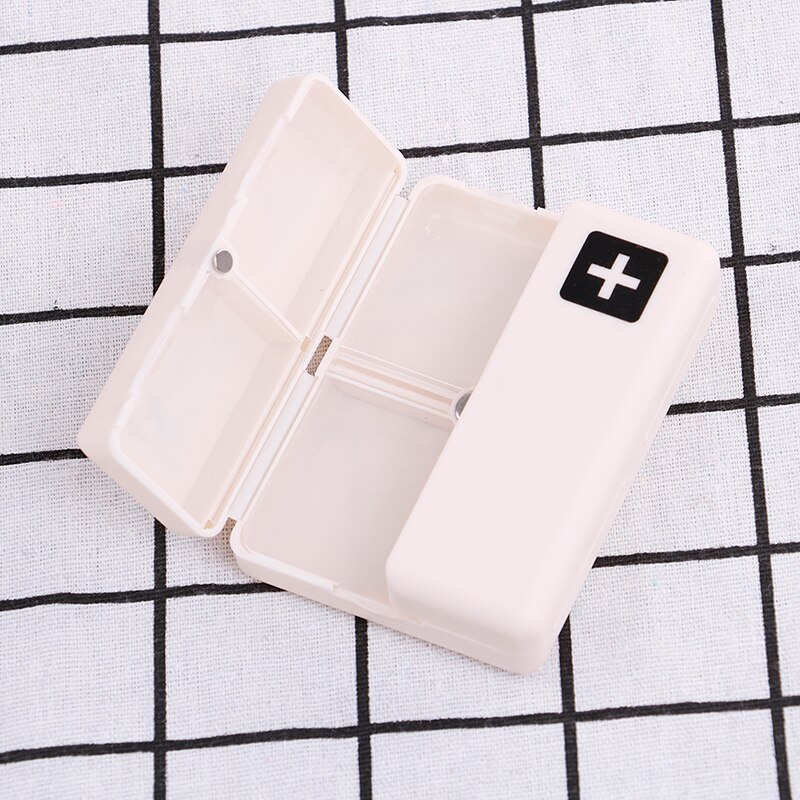 1pc 7 dages pille opbevaring magnet æske medicin beholder holder dispenser taske organizer: Hvid