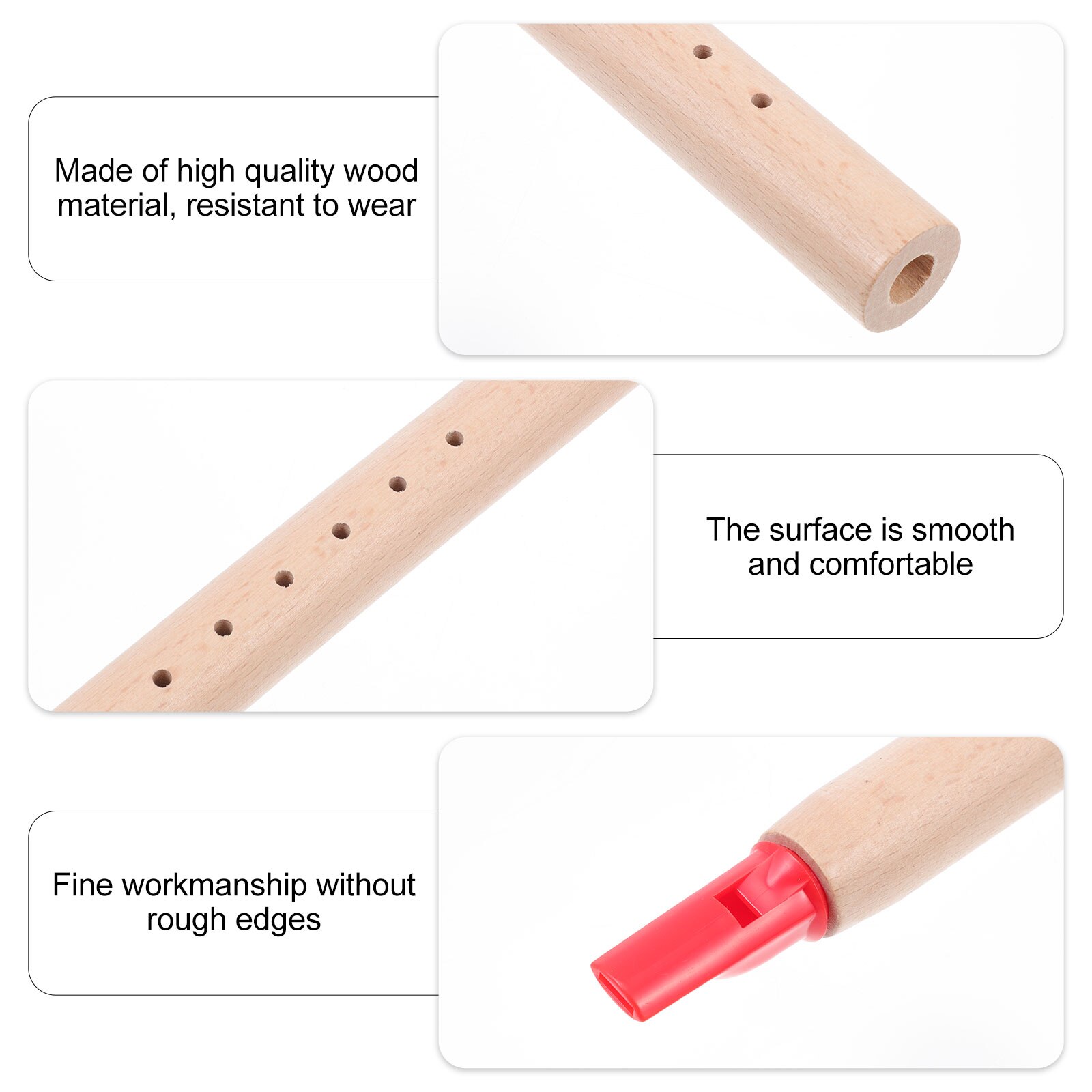 1Pc Six Holes Wind Instrument Wooden Six Holes Flute Musical Instrument