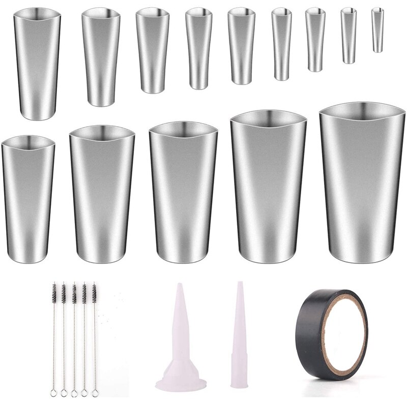 22PCS Caulk Nozzle Applicator Finishing Tool, Stainless Steel Sealant Nozzle, Caulking Tool Kit, Caulking Nozzle Set