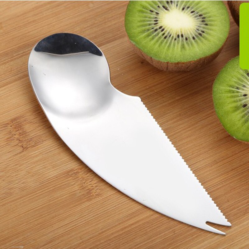 LMETJMA-cuchara de acero inoxidable para Kiwi, pelador de fruta, 2 unids/lote, KCBII011206X2