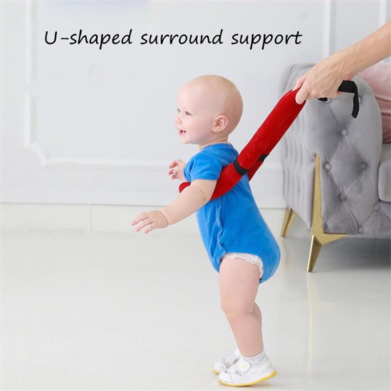 Cinturón de bebé en forma de U, andador para bebé, arnés para niño pequeño, mochila auxiliar, cinturón de aprendizaje para caminar, correa de correas de pie: Red
