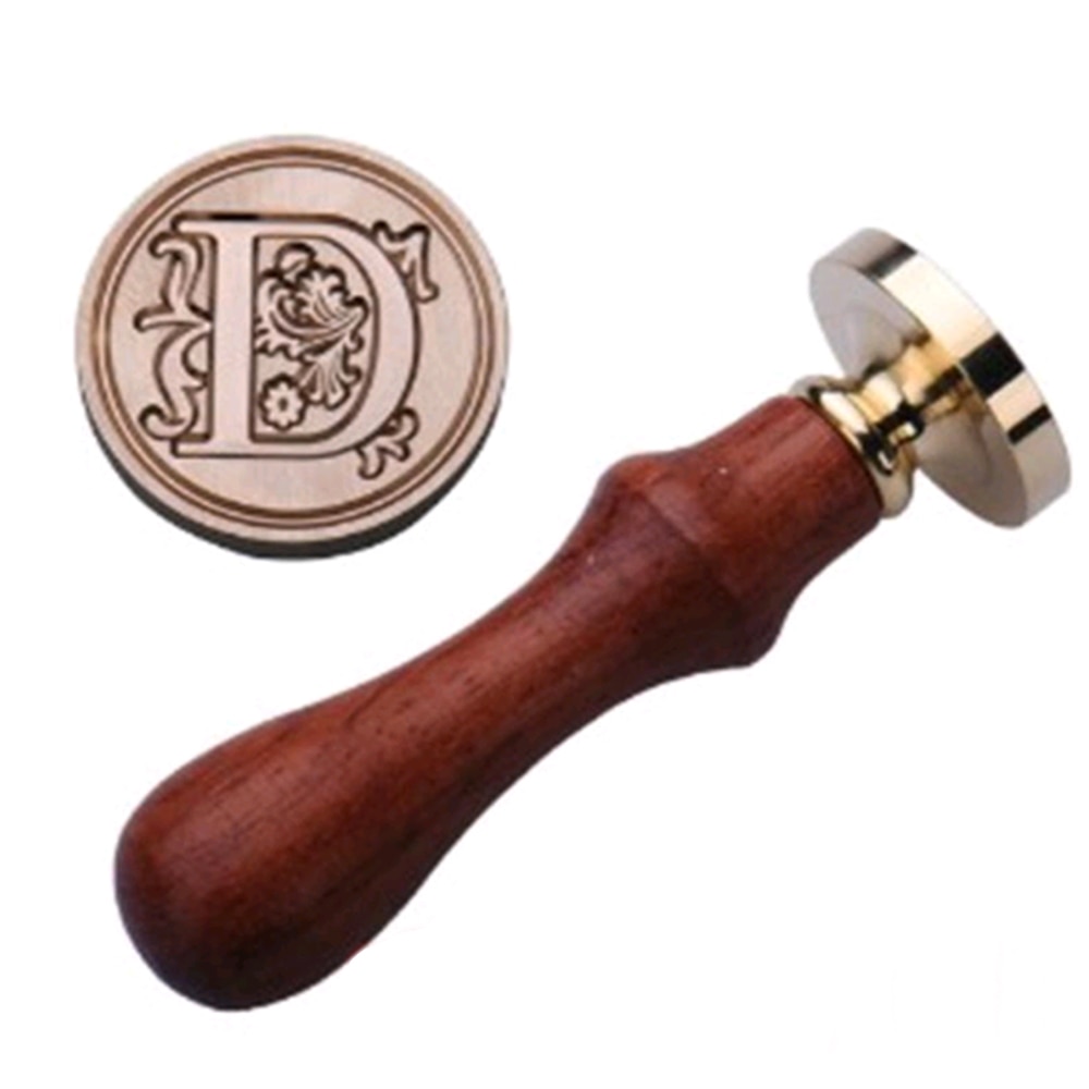 Retro 26 Letter Pattern Wax Seal Stamps Wooden Sealing Scrapbooking Stamp Ancient Seal Post Letters Craft DIY Decoration Tool