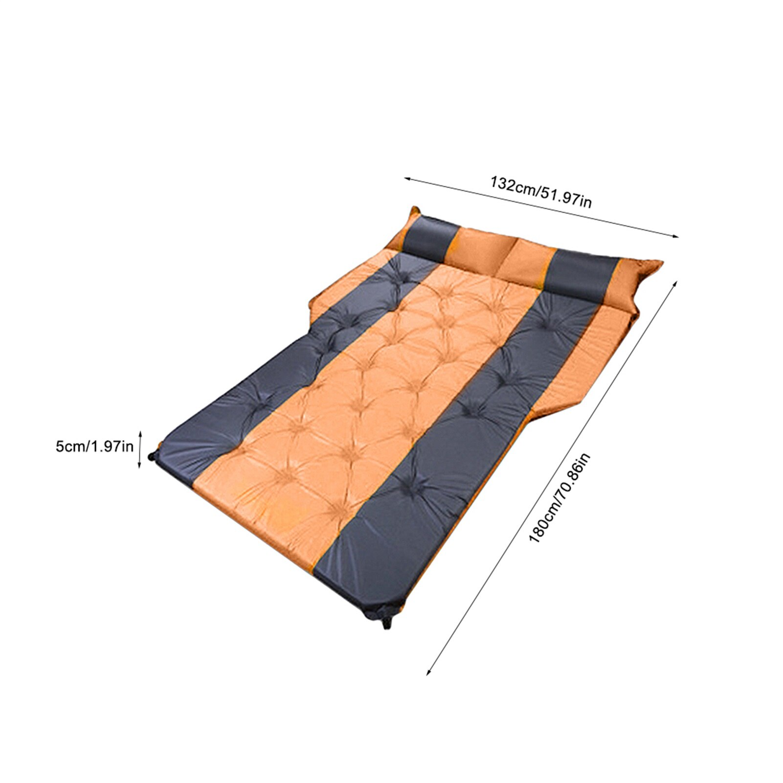 Car Inflatable Bed Automatic Inflatable Air Mattress SUV Special Air Mattress Car Bed Adult Sleeping Inflatable Mattress: Orange