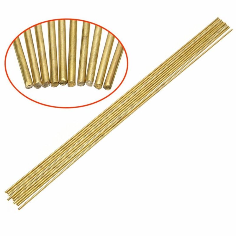 10 stk 1.6 x 250mm messing rundstang rund wire rør modell, messing sveising lodding elektrode leker tilbehør stick