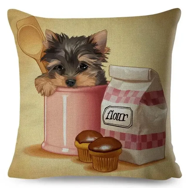 Farbe niedlichen Cartoon Haustier Hund Kissen bezug Kissen bezug Sofa Home Auto Dekoration Tier: Lila