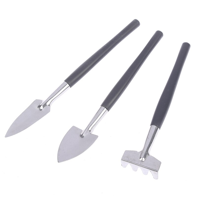 1/3/5pcs Shovel Rake Planting Tools Combination Home Gardening Tool Set Balcony Home-grown Mini Digging Suits: 3pcs black