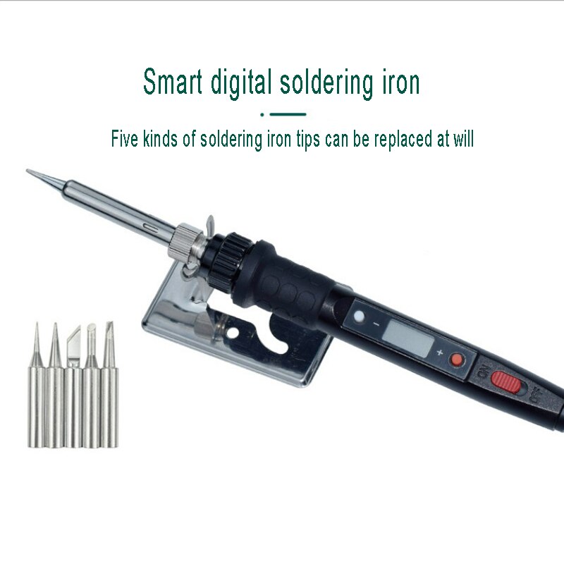 80W Digital Electric Rubber Handle Soldering Iron 7 Kit Set 220V 110V 240V US/EUR/CHN/UK Standard