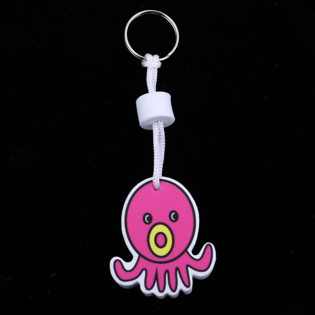 Galleggiante Chiave Anello Portachiavi Galleggiante Portachiavi Galleggianti Catena Chiave per la Nautica Marine Kayak Da Pesca Barche a remi: Octopus Hot Pink