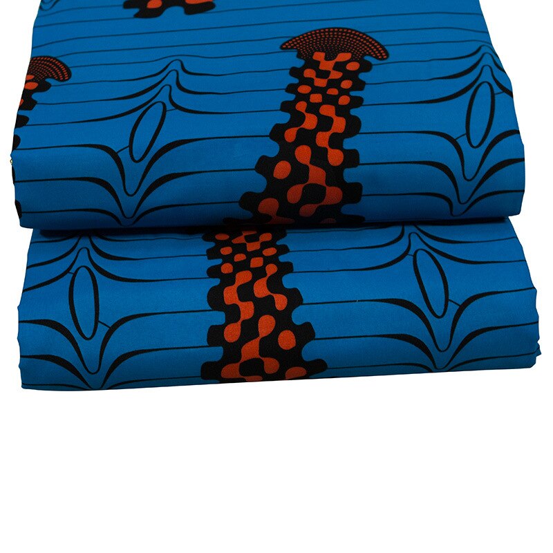 Pagne africain 100% Polyester, tissu imprimé rouge, 6Yards/Lot, Wax africain