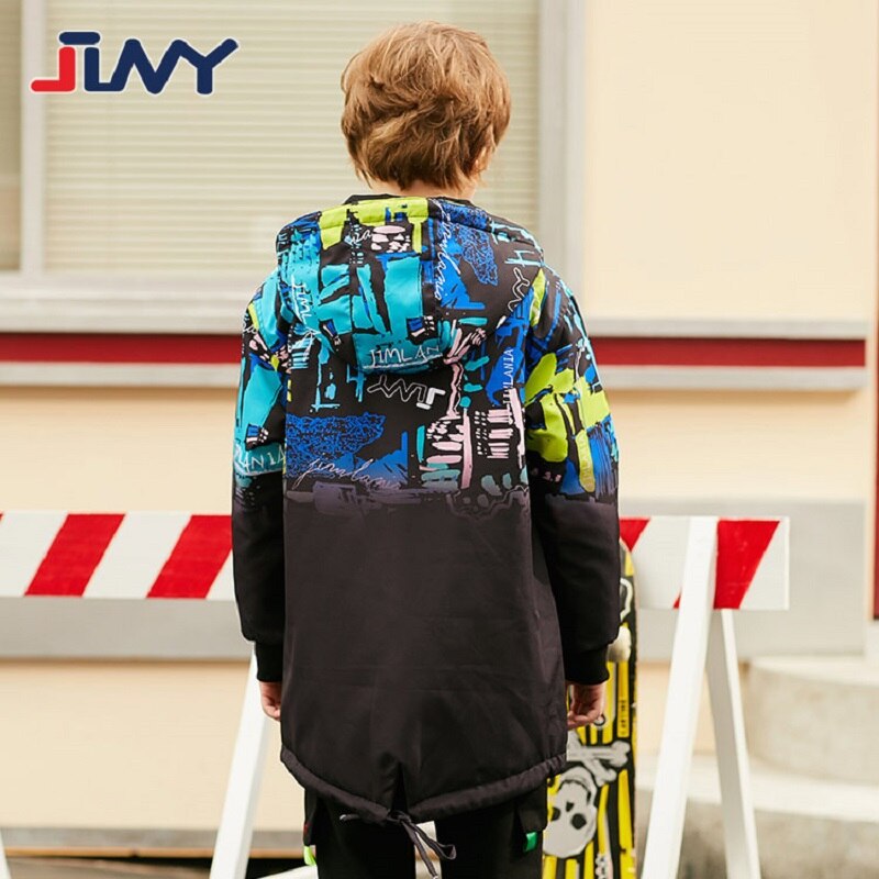 Children's Outdoor Sports Long Jacket Boys Winter and Autumn Boys Waterproof and Windproof Thick Warm Coats For Boys 7-13Y