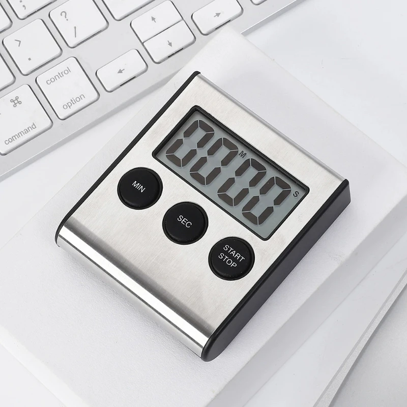 LCD Digital Kitchen Countdown Timer Stopwatch Alarm Clock Kitchen Timer Practical Cooking Alarm Clock Standing Timer
