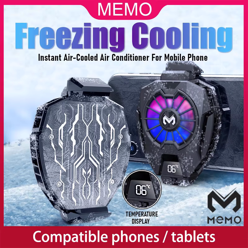 MEMO Mobile Phone Cooler DL05 Cooling Fan Radiator For iPhone Back Clamp Gaming Cooler System Smartphones Tablets Cool Heat Sink
