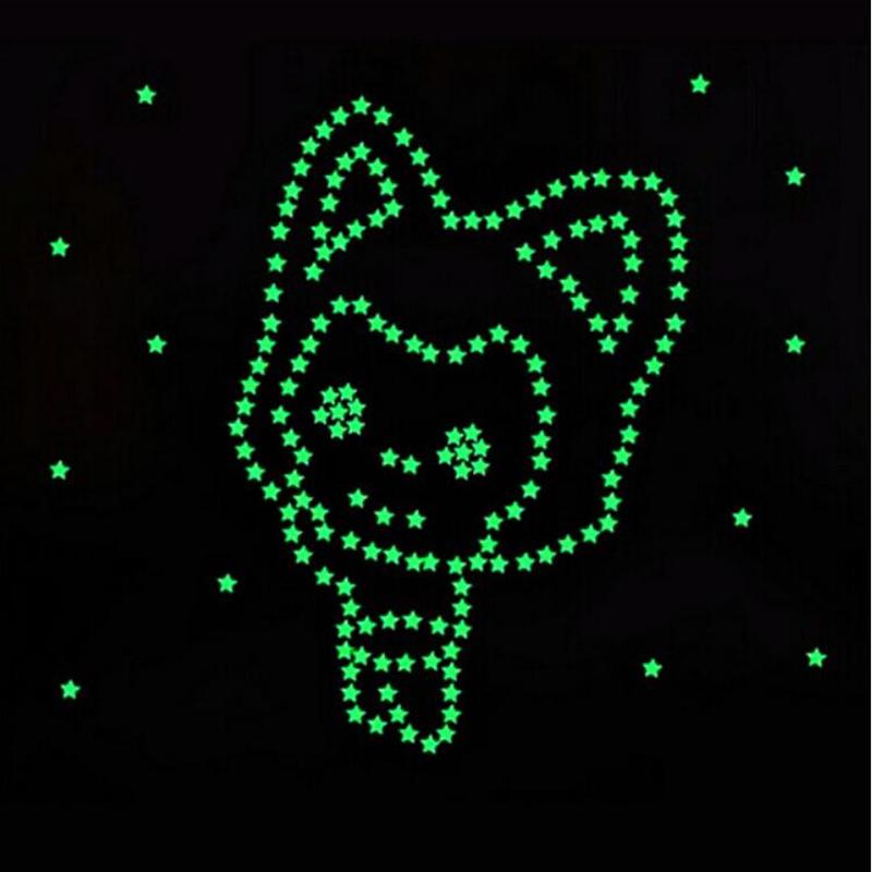 100 Stuks Lichtgevende Muurstickers Glow In The Dark Sterren Sticker Decals Voor Kids Baby Kamers Kleurrijke Stickers Home Decor