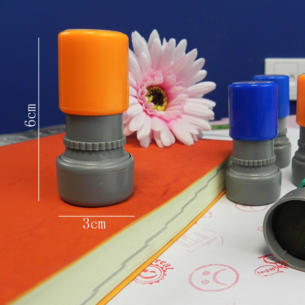 5pcs Teacher Stampers Self Inking Student Evaluation Stamp Praise Reward Stamps Motivation Sticker School