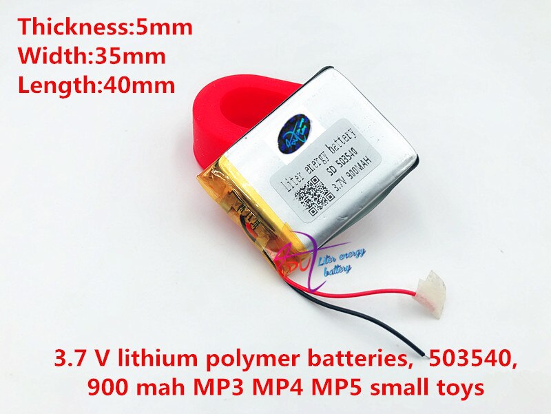 3,7 V 900mAh 503540 Lithium-Polymer Li-Po li ionen Akku zellen Für Mp3 MP4 MP5 GPS mobile bluetooth