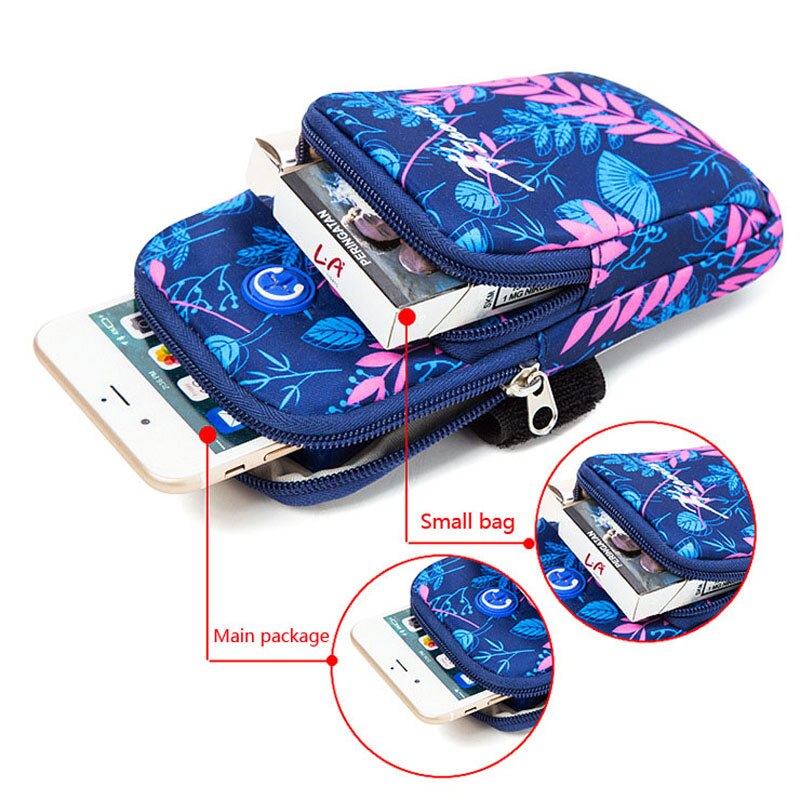 Sports Waterproof Cell Phone Arm Bag Running Breathable Mobile Phone Wrist Bag Pouch Fitness Cycling Hiking Gadget Card Holder