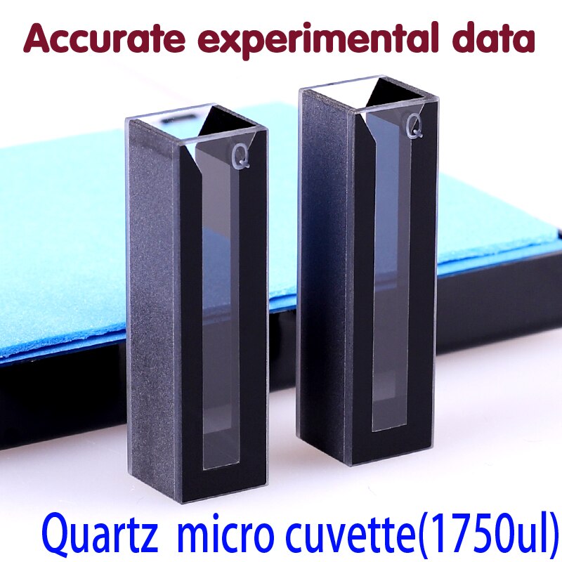 Micro cell quartz cuvette with black walls and lid(1750ul)