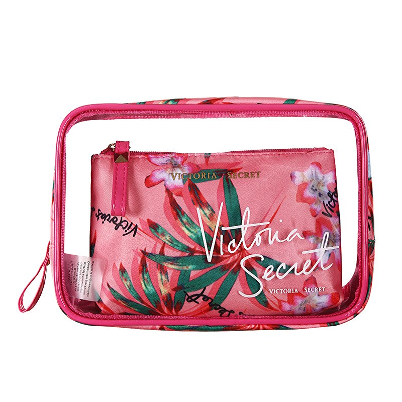 PVC Transparent Brand Cosmetic Bag Travel Toiletry Bag Set Make-up Organizer Pouch Makeup Case Beautician Vanity Necessaire Trip