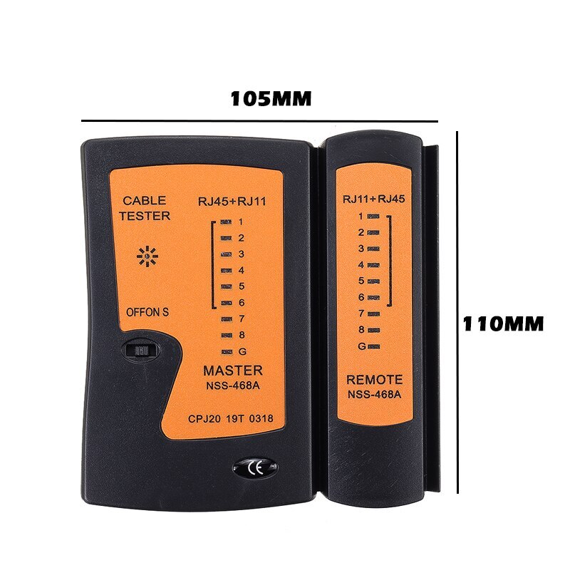 Network Cable Tester Test RJ45 RJ11 RJ12 UTP Lan Cable Detector Network Repair Tool Portable Network Cable Tester