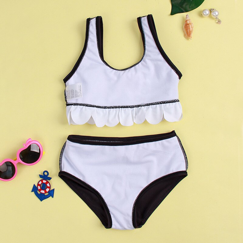 Toddler Girl Bathing Suit Two Piece Girls Swimwear Cute Little Girl Bikini Swim Wear Beach Cover Up Girls Swimsuit