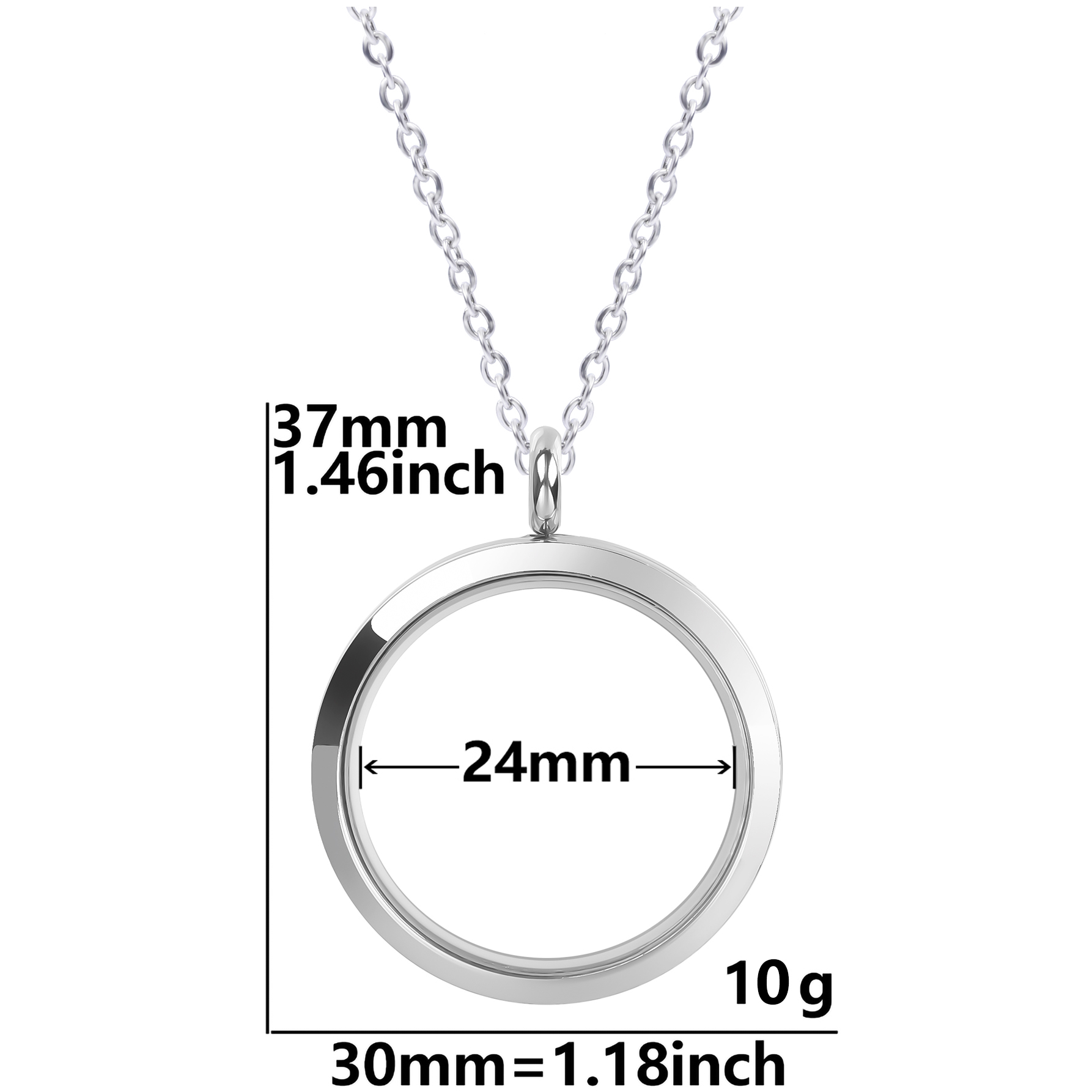 Screw Locket 100% Stainless Steel Necklaces For Women/Men Jewelry Floating Lockets Pendant Chain On The Neck Collar Hombre: Blue Zinc